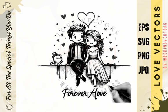 C557 Engagement Artwork: Crafting Visual Love Stories
