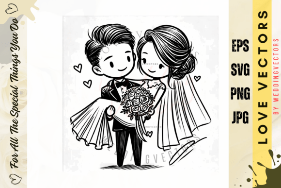 Capturing Romance: Designing with the C4654 Wedding Vectors
