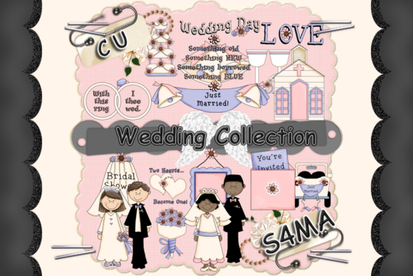 Charming Graphics: Using WEdding Collection Clipart for Visual Storytelling
