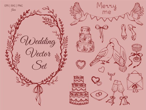 Designing with Romance: The Wedding Vector Set and Clipart Collection