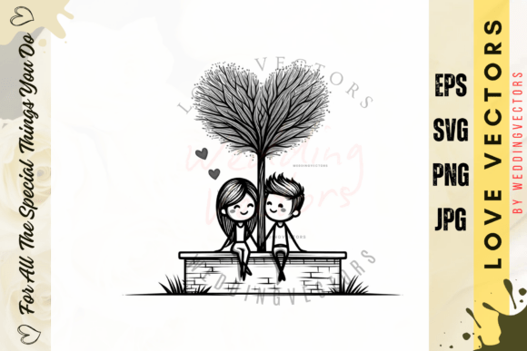 Infusing Romance into Design with Wedding Couple and Love Vectors