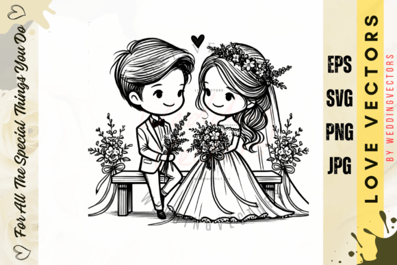 Soft-Tone Wedding Vectors: Capturing Love's Gentle Essence