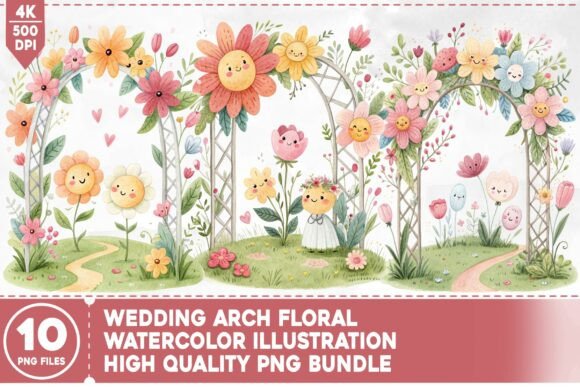 Wedding Arch Floral PNG Bundle: Your Key to Elegant Designs