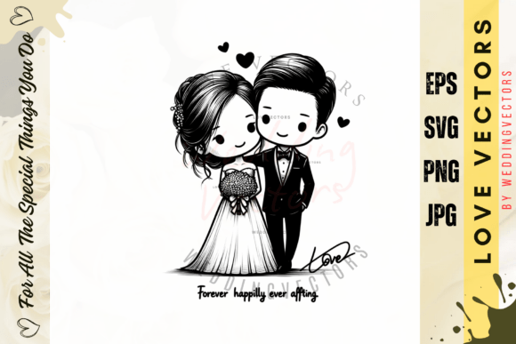 Wedding Couple and Love Vectors - C4951: A Designer's Guide