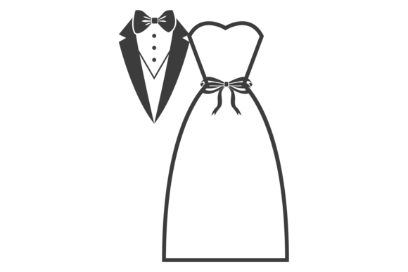 Wedding Icon: Bride and Groom Symbol for Designers