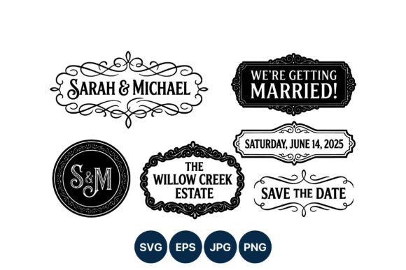 Wedding Save the Date Vintage Frames: Timeless Elegance